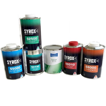 Bilfärg metallic 1L lackpaket plastrena ytor