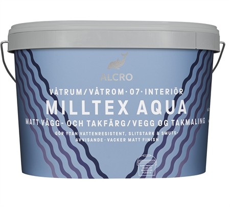 Milltex Aqua Matt Täckfärg Blandad Kulör 9L