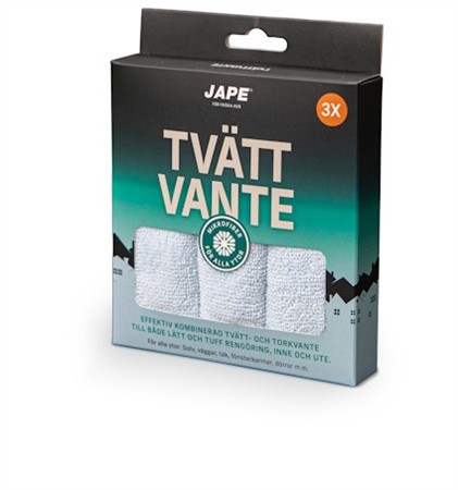 Tvättvante 3pack Jape