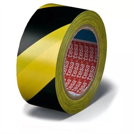 Tesa Varningstejp Gul/Svart 50mm x 33m